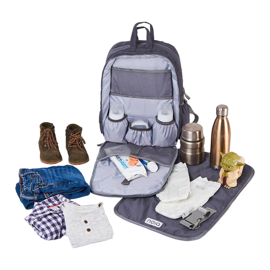 Mochila Pañalera Plomo