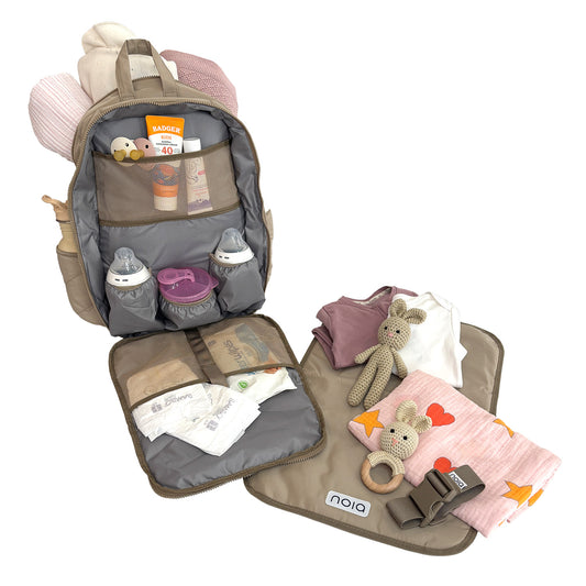 Mochila Pañalera Beige