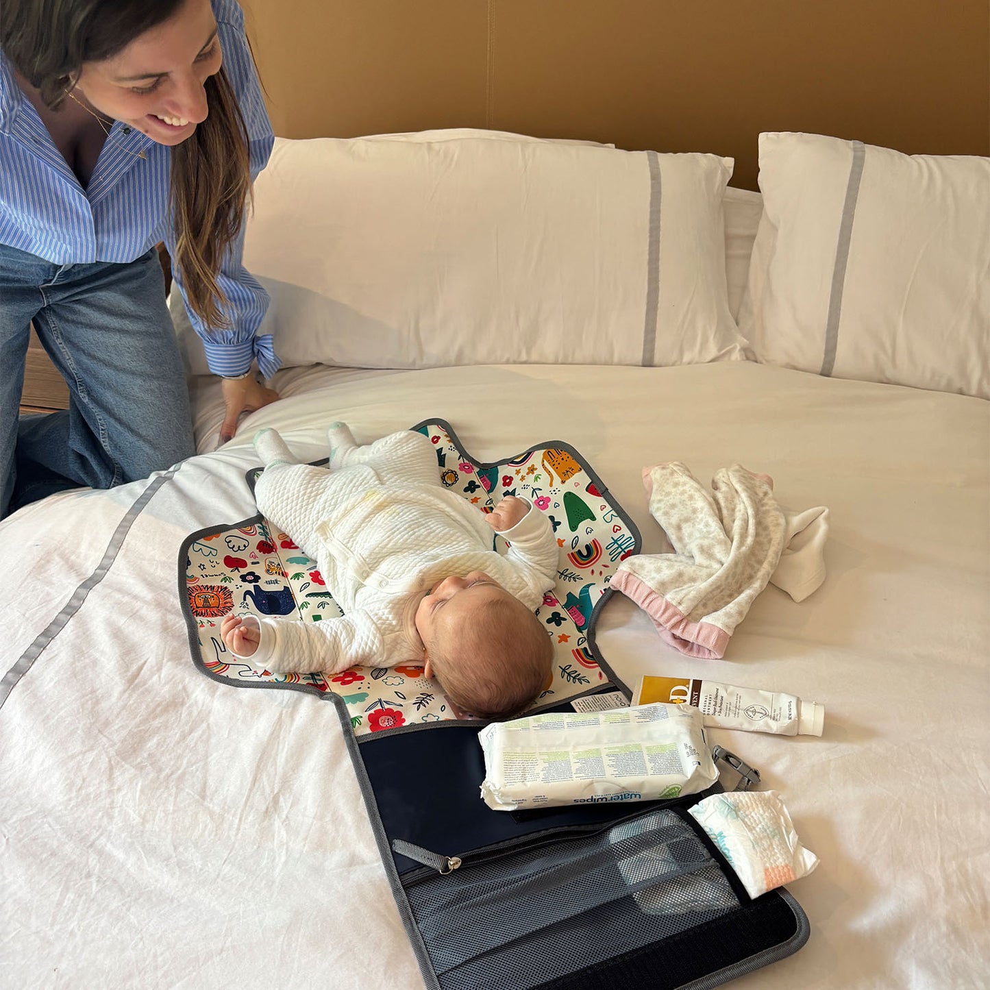 Cambiador portátil Joy jungle exterior Azul marino