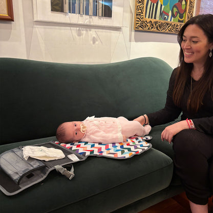 Cambiador portátil Zigzag exterior Plomo