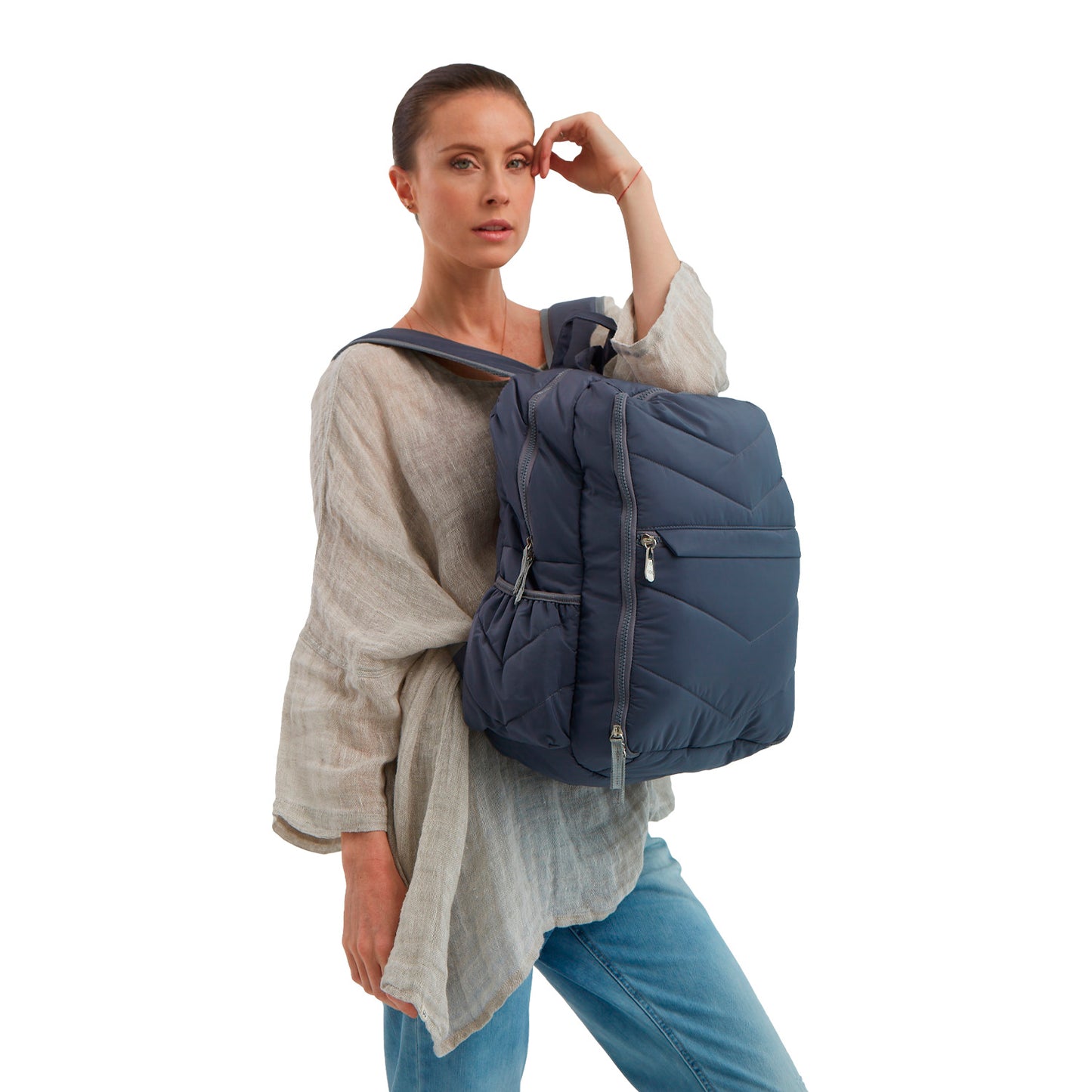 Mochila Pañalera Plomo
