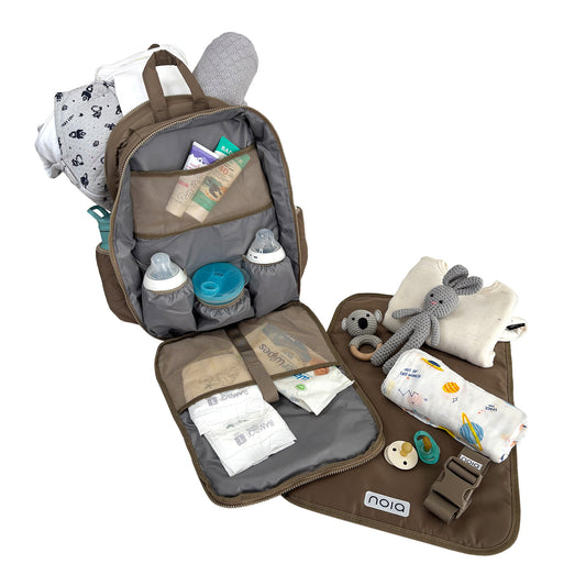 Mochila Pañalera Mocha Mousse