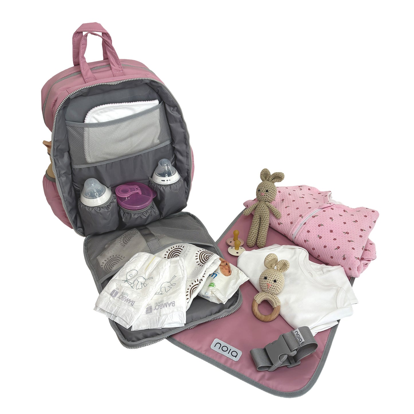 Mochila Pañalera Rosa