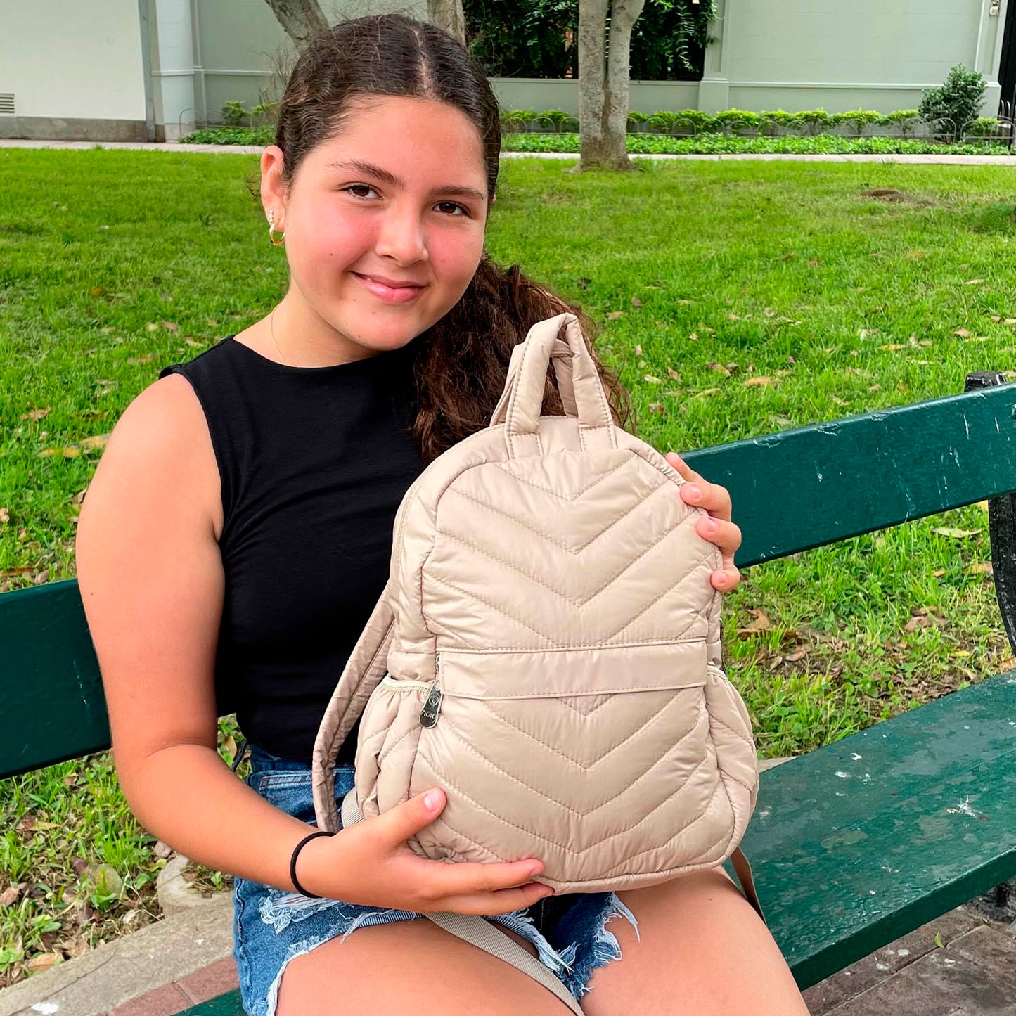 Mini mochila Beige