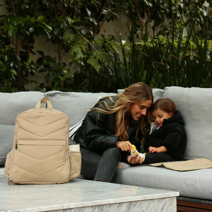 Mochila Pañalera Beige